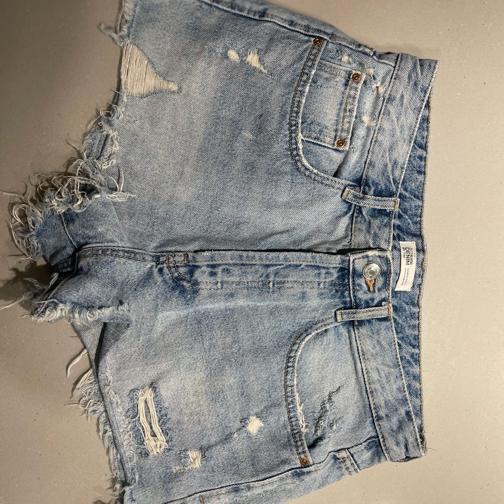 Distressed Light Blue Denim High Rise